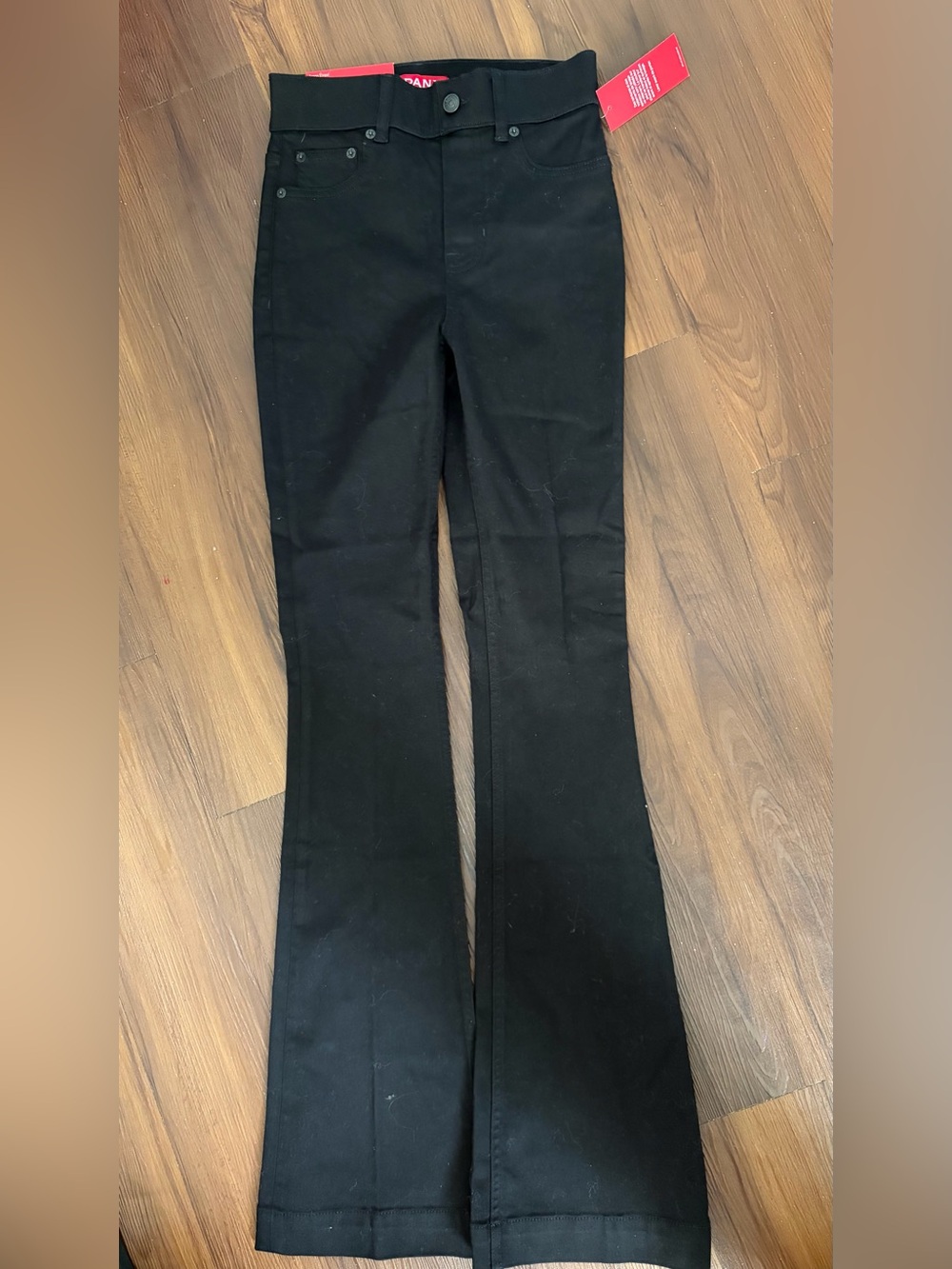SPANX Black Flare Jeans with High-Rise Waist